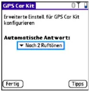 PALM 3262NA - Einrichtung Ihres GPS-Navigationssystems zur automatischen Beantwortung von Anrufen - 1