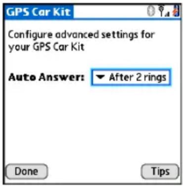 PALM 3262NA - Selecteer in de snelkeuzelijst Auto Answer (Automatisch - 1