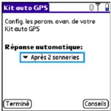 PALM 3262NA - Configuration de votre Kit auto navigateur GPS Palm pour qu'il réponde automatiquement aux appels - 1