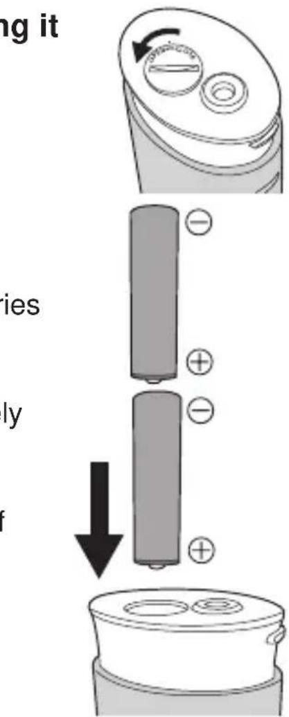 PANASONIC EWDJ10 - Close the battery cover by turning it to CLOSE. - 1