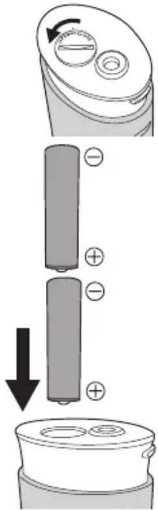PANASONIC EWDJ10 - Zasunutie alkalickych batérii - 1