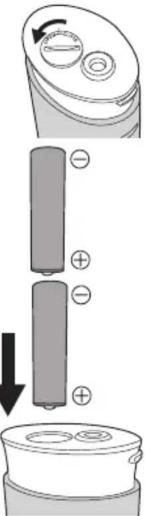 PANASONIC EWDJ10 - Sett i to alkaliske AA batterier. - 1
