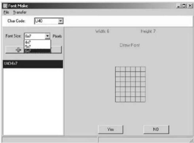 VELLEMAN MML16CN - Recal Default Font - 1