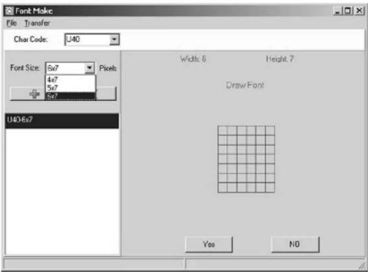 VELLEMAN MML16CN - Font Make (Modificación de los caracteres) - 1