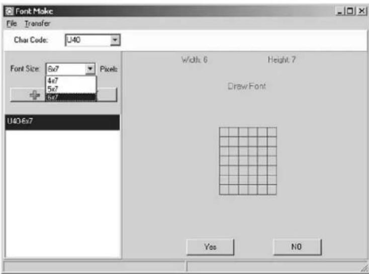VELLEMAN MML24R - Font Make (Modificacion de los characteres) - 1