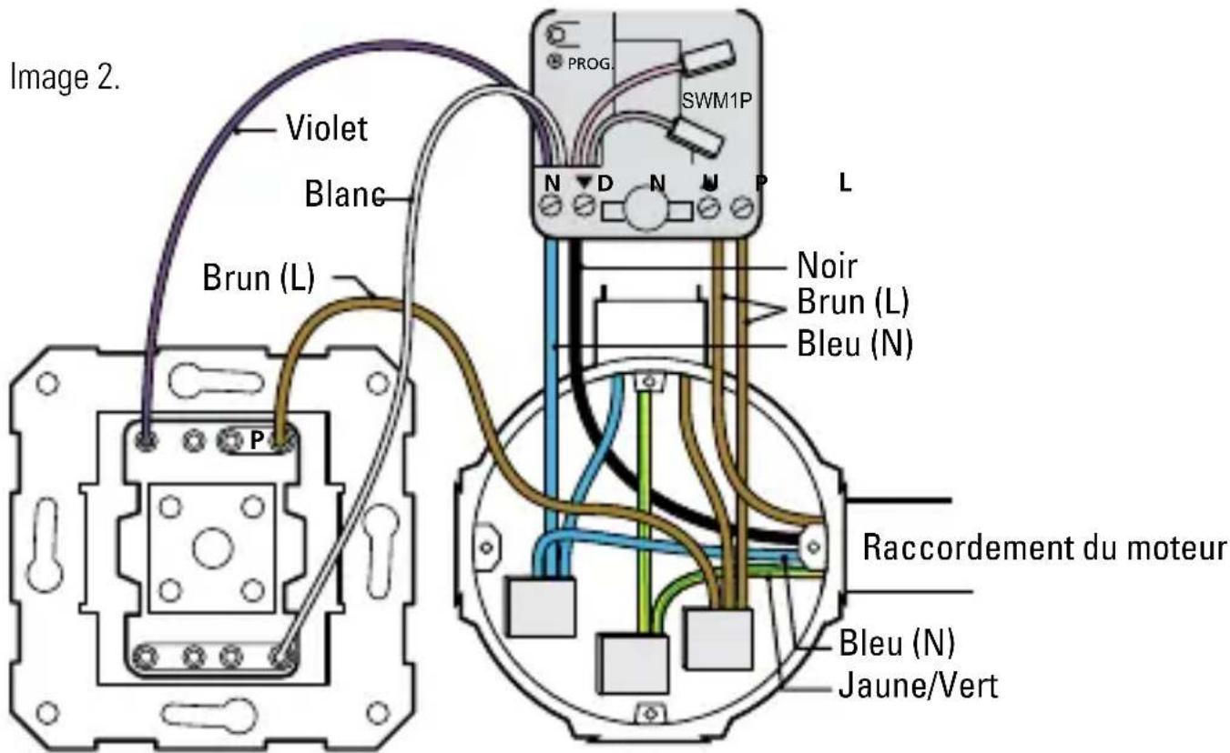 MARMITEK SWM1P - Attention : un seul moteur peut être raccordé par SWM1P. Ne raccordez jamais deux ou plusieurs moteurs parallelement ! - 5