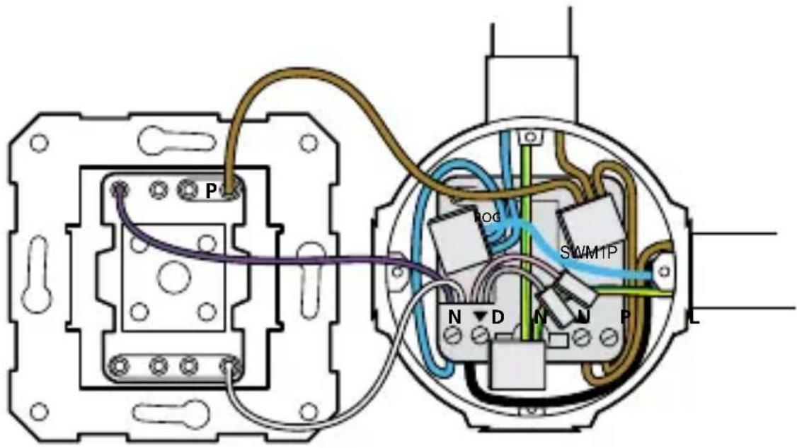 MARMITEK SWM1P - ACHTUNG! Pro SWM1Pdarf nur 1 Motor zugleich angeschlossen werden. Schließen Sie niemals zwei oder mehr Motoren parallel an! - 6