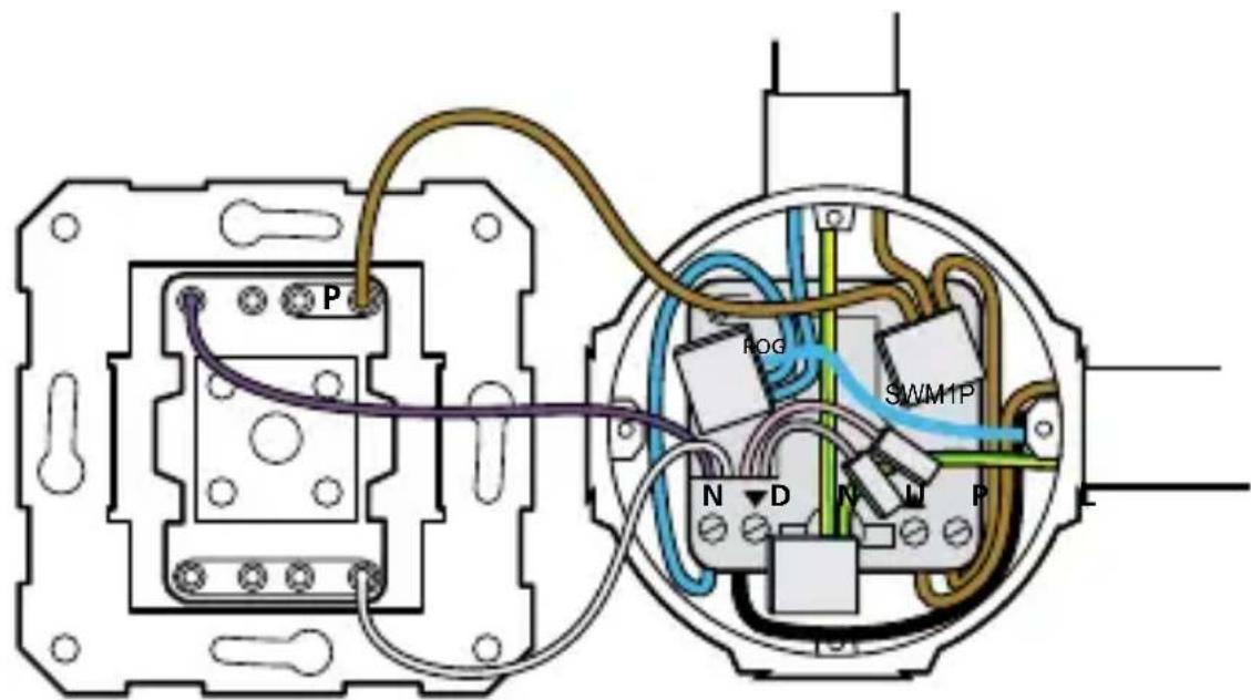 MARMITEK SWM1P - Attention : un seul moteur peut être raccordé par SWM1P. Ne raccordez jamais deux ou plusieurs moteurs parallelement ! - 6