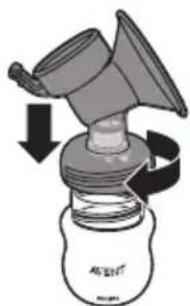 PHILIPS AVENT SCD292 - Assembling the manual breast pump - 4
