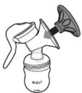 PHILIPS AVENT SCD292 - Assembling the manual breast pump - 7