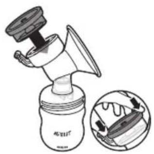 PHILIPS AVENT SCD292 - Montaje del extractor de leche manual - 5