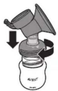 PHILIPS AVENT SCD292 - Montaje del extractor de leche manual - 4