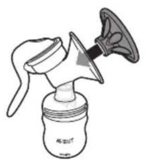 PHILIPS AVENT SCD292 - Montaje del extractor de leche manual - 7