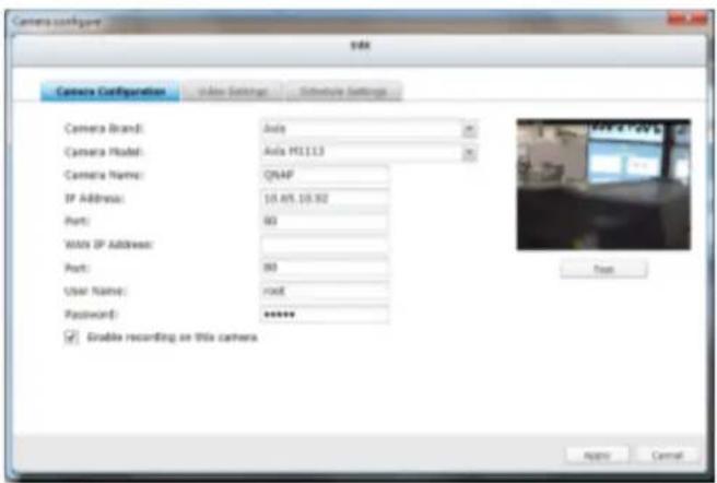 QNAP VS12164URP PRO+ - Configuration de cameras IP avec le même écran - 1