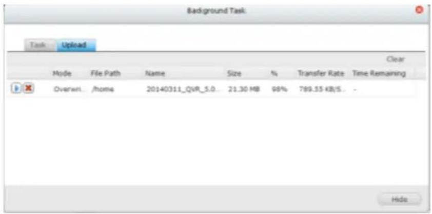 QNAP VS12164URP PRO+ - Chargement de fichiers - 1