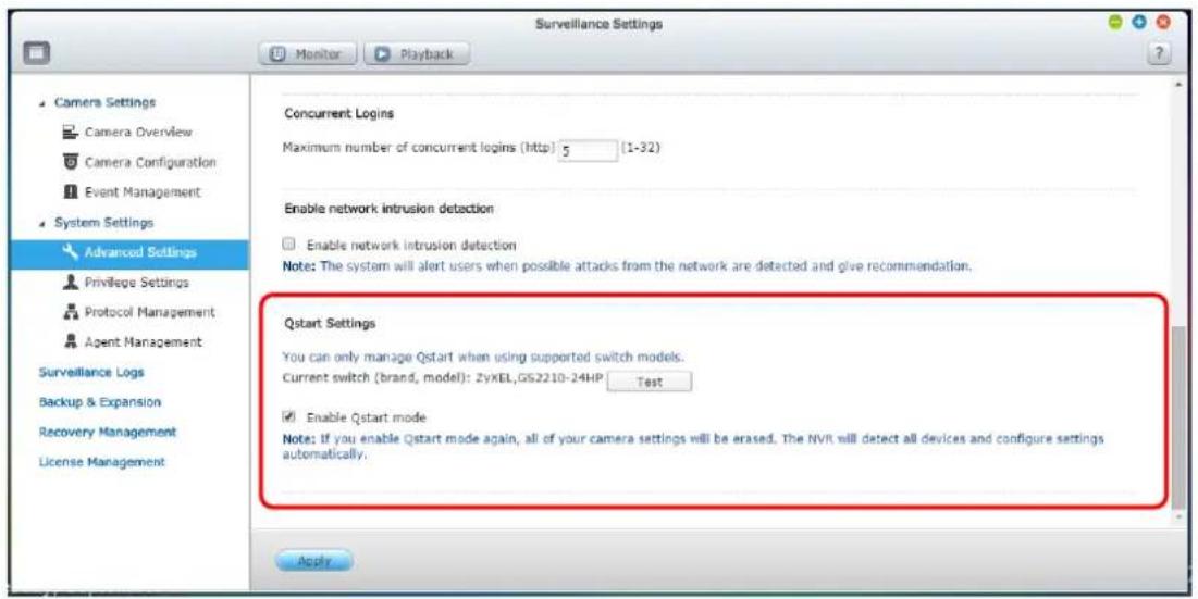 QNAP VS2108L - Mode qstart - 1