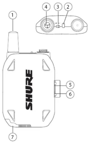 SHURE GLXD16 - Transmissor Bodypack - 1