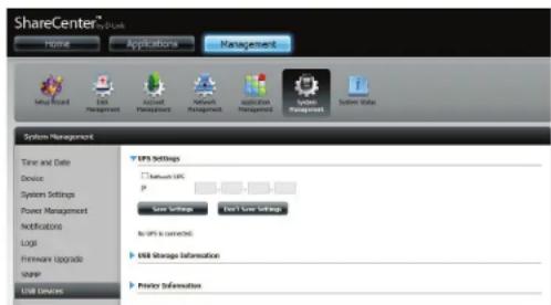 D-LINK DNS340L - Paramètres de l'ASI - 1