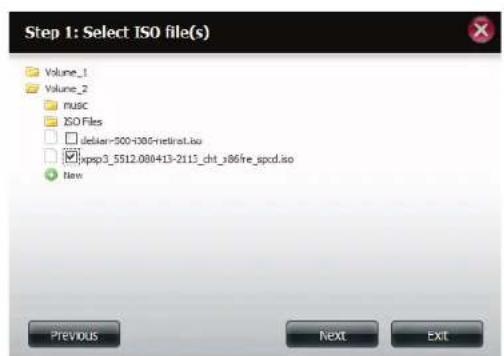 D-LINK DNS340L - Assistant de configuration des partages ISO - 2