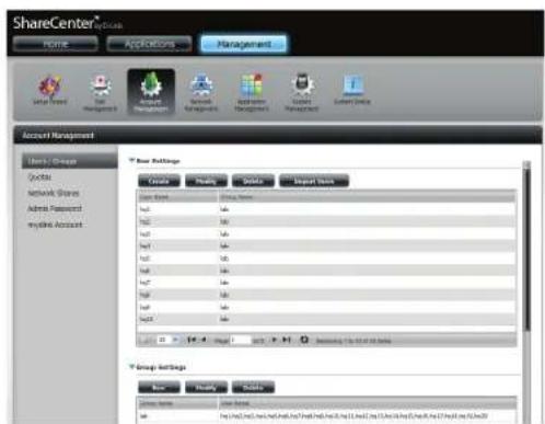 D-LINK DNS340L - Création d'un groupe - 10