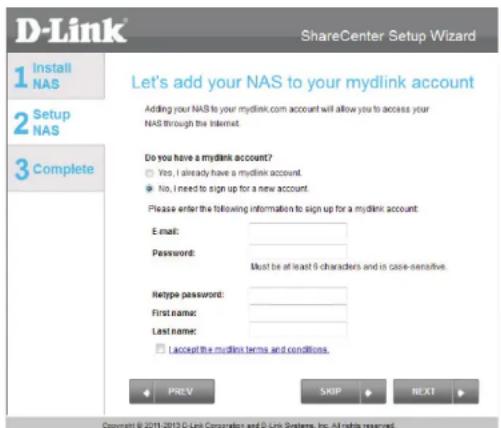D-LINK DNS340L - Enregistrement sur mydlink - 4