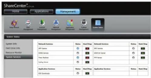 D-LINK DNS340L - Services du système - 1