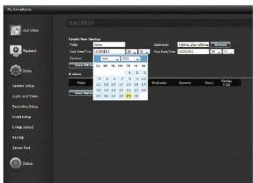 D-LINK DNS340L - My Surveillance - Configuration - Sauvegarde - 5