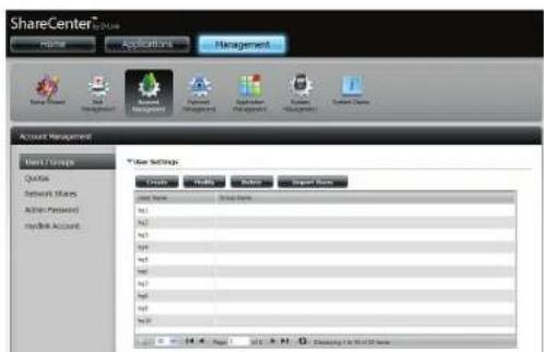 D-LINK DNS340L - Création d'utilisateurs multiples - 8
