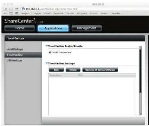 D-LINK DNS340L - Assistant de configuration de Time Machine - 1
