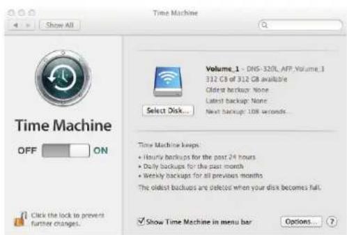 D-LINK DNS340L - Configuration de Time Machine - Mac OS - 7