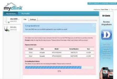 D-LINK DNS340L - Contrôlez votre compte mydlink - 4