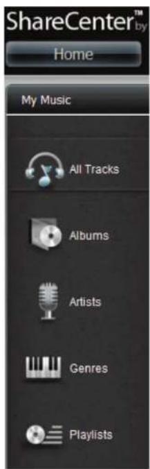 D-LINK DNS340L - My Music - Categories - 1