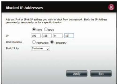 D-LINK DNS340L - Bloquer la listed IP - 2