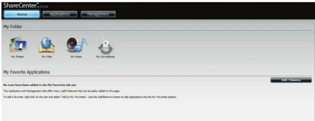 D-LINK DNS340L - Accueil - 1