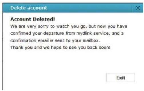 D-LINK DNS340L - Suppression d'un compte mydlink - 4