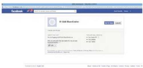 D-LINK DNS340L - Partage d'une photo sur Facebook - 4