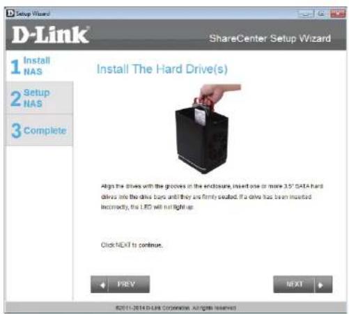 D-LINK DNS340L - Installation des disques durs - 3