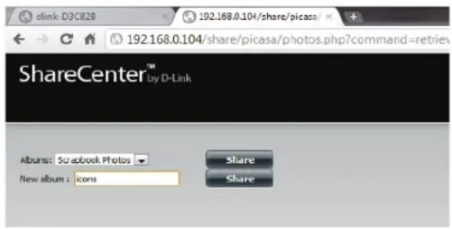 D-LINK DNS340L - Partage d'une photo sur Picasa - 4