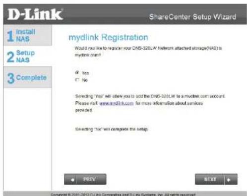 D-LINK DNS340L - Enregistrement sur mydlink - 1