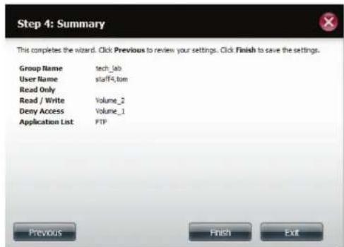 D-LINK DNS340L - Modification d'un groupe - 10