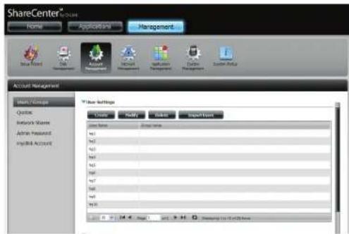 D-LINK DNS340L - Création d'un groupe - 1