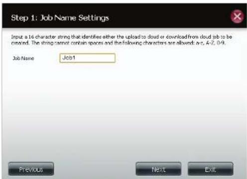 D-LINK DNS340L - Configurer le nom de la tâche - 1