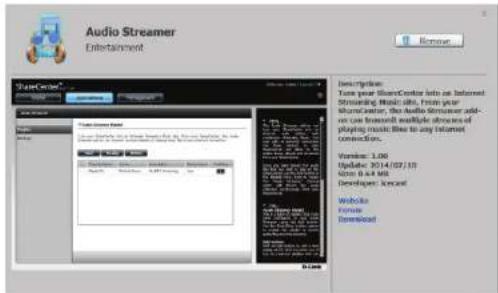 D-LINK DNS340L - Affichage des informations de l'application - 2
