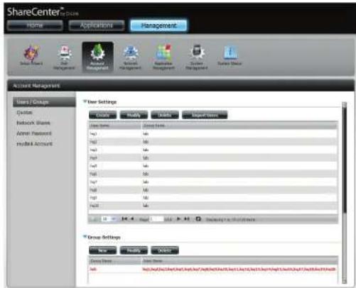 D-LINK DNS340L - Suppression d'un groupe - 1