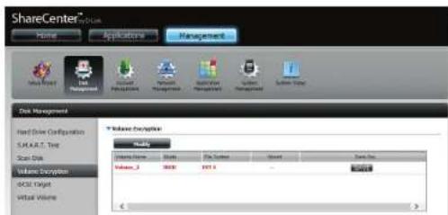 D-LINK DNS340L - Chiffrement du volume - 2