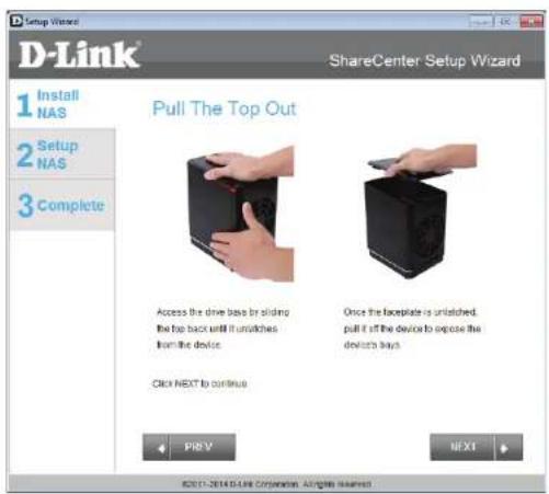 D-LINK DNS340L - Installation des disques durs - 1