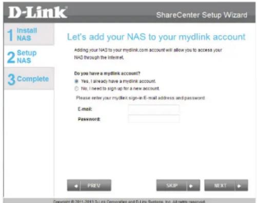 D-LINK DNS340L - Enregistrement sur mydlink - 3