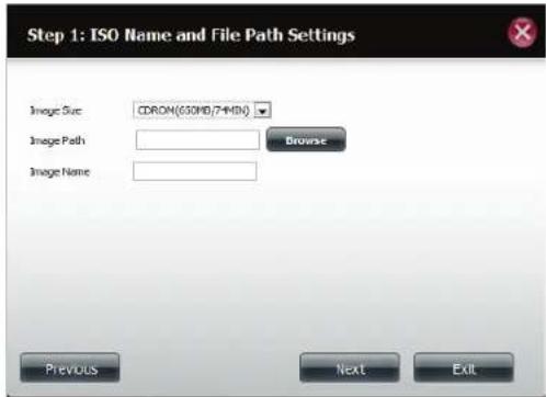 D-LINK DNS340L - Configurer le nom ISO et le chemin d'accès au fichier - 3