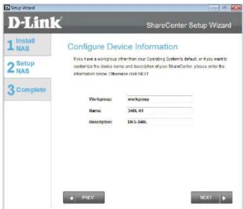D-LINK DNS340L - Configuration du NAS - 7