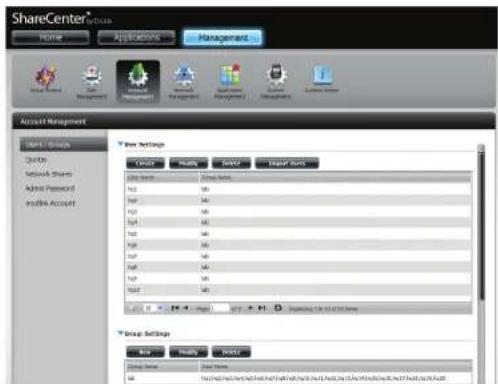 D-LINK DNS340L - Modification d'un groupe - 1